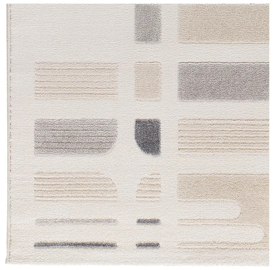 Koberec vo svetlosivej a slonovinovej farbe 80x150 cm Flora – Universal