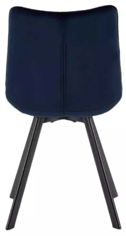 LuxuryForm DESIGN Stolička ORLEN VELUR - tmavo modrá