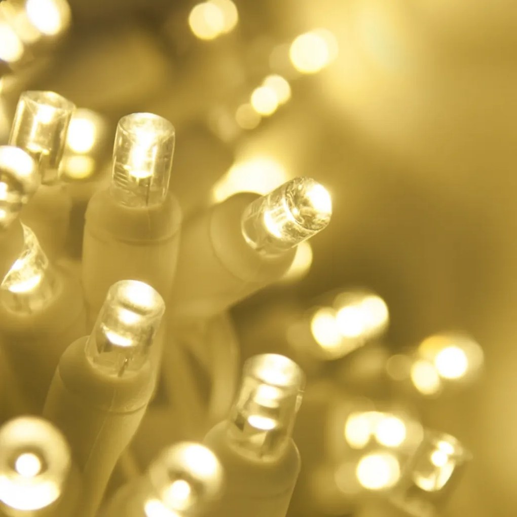 Vianočné svetielka LED záclona FLASH teplá biela 500 LED