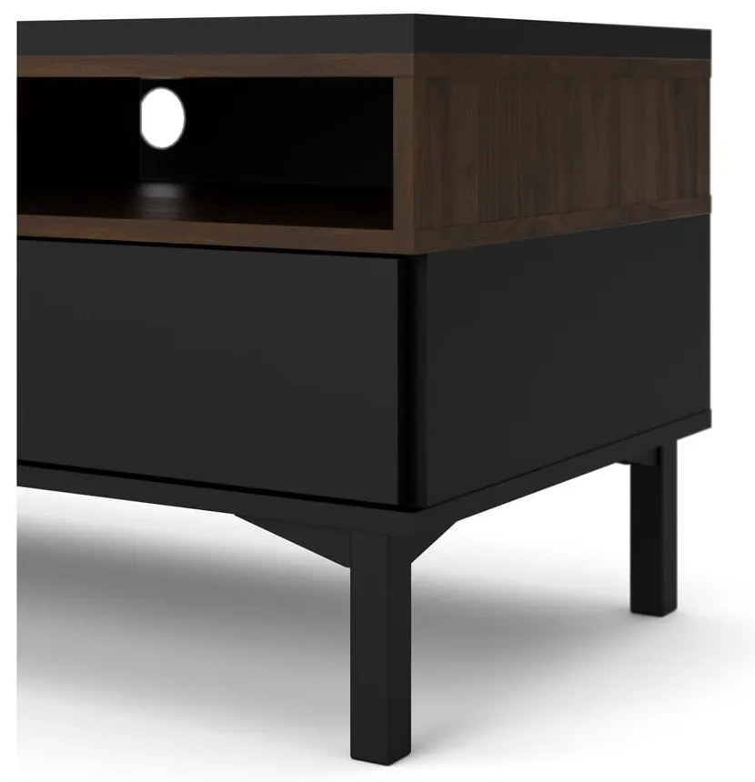 Čierny TV stolík 156x48x48 cm Roomers – Tvilum