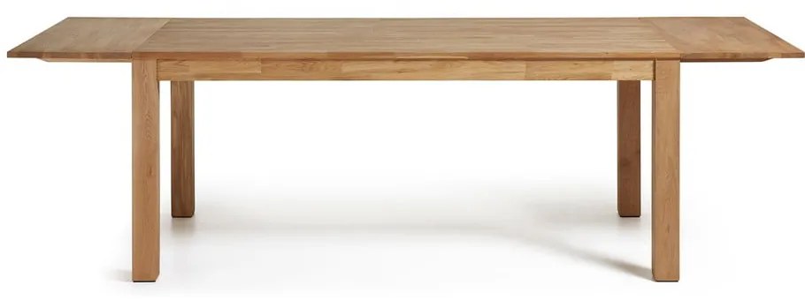 Jedálenský rozkladací stôl z dubového dreva Kave Home, 140 x 90 cm