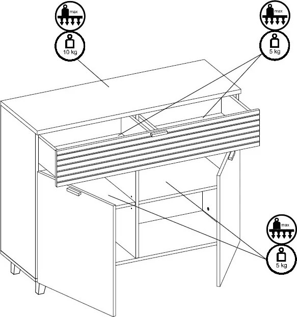 Komoda so zásuvkou Trattino