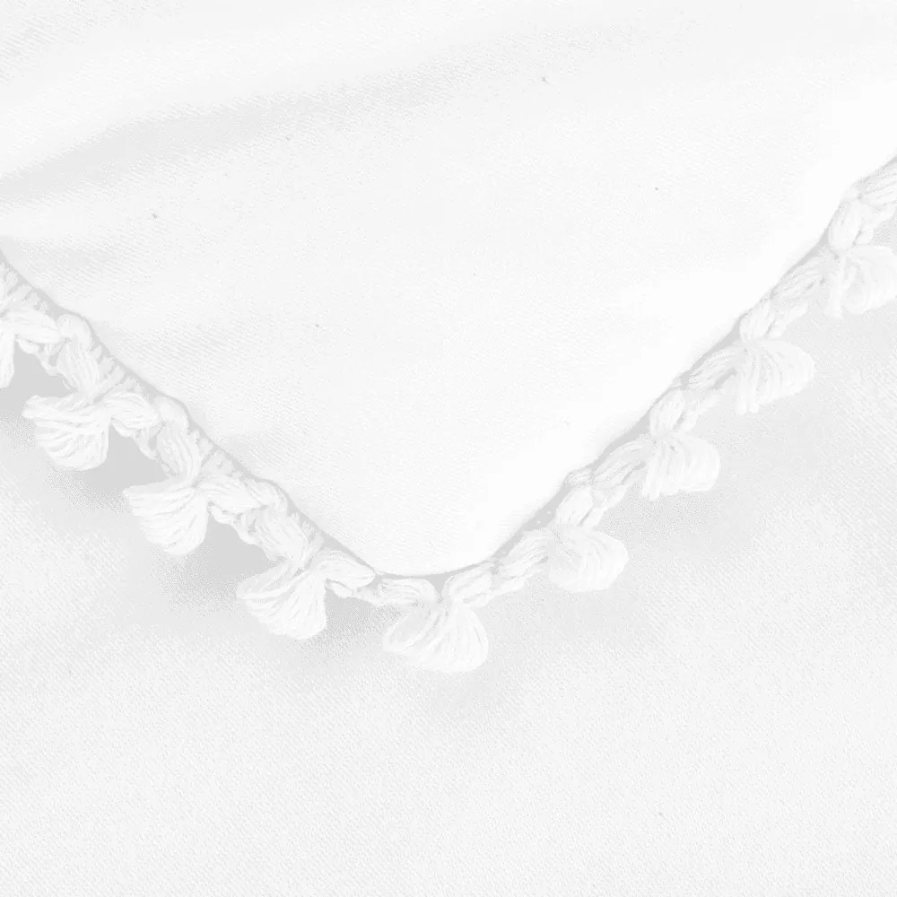 Sada do postieľok s čipkou biela 50x65cm