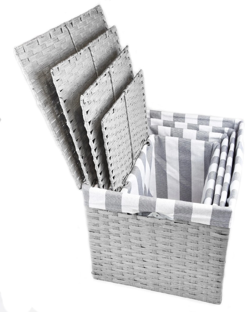 Úložný box s vekom sivý Rozmery (cm): 40x29, v. 28