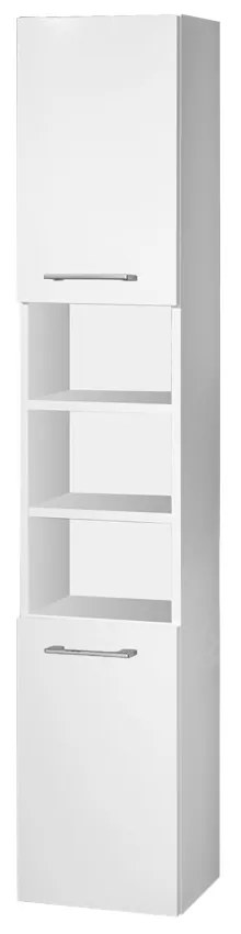 Mereo Mereo, Leny, kúpeľňová skrinka vysoká 170 cm, biela, ľavá, nové madlo, MER-CN814N