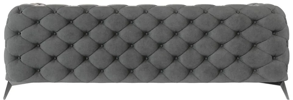 Sivá zamatová pohovka 225 cm Chelsea – Ropez