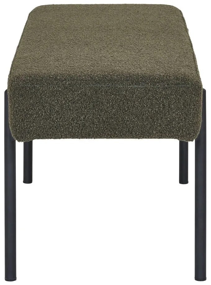 Tmavozelená lavica z textílie buklé Swindon – House Nordic