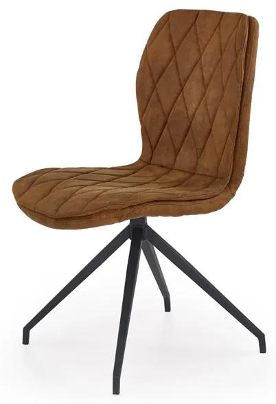 Jedálenská stolička JOHNY – ekokoža, hnedá