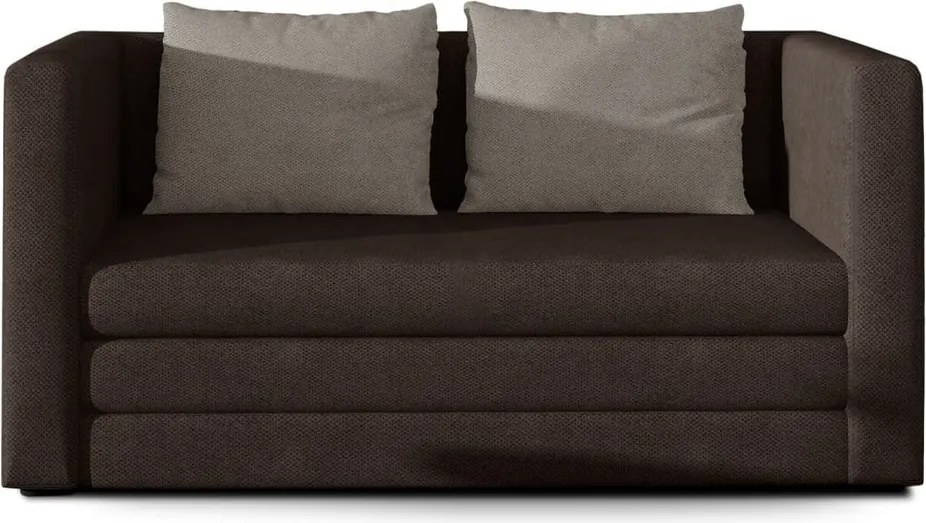 Hnedá ženilková rozkladacia pohovka 132 cm Neva – ELTAP