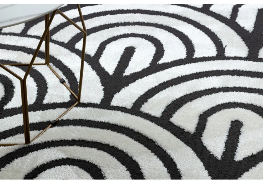 Kusový koberec Corylus krémovočierný 80x150cm