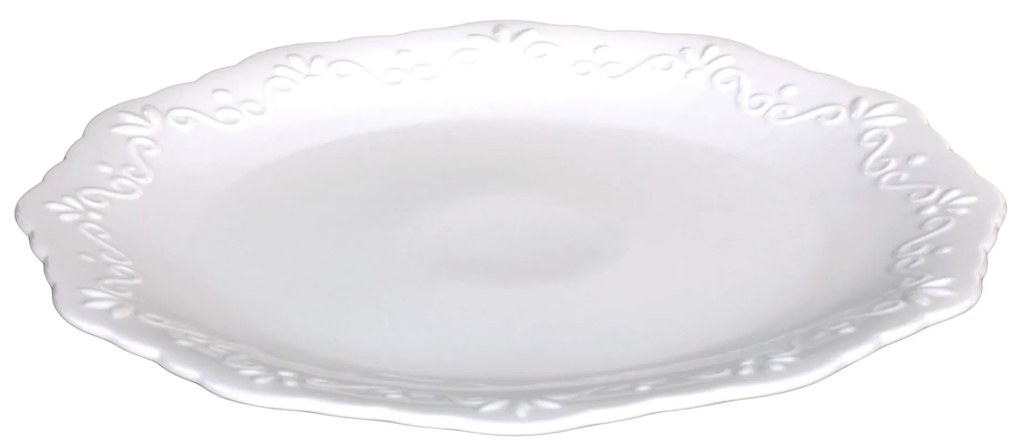 Chic Antique Porcelánový jedálenský tanier s čipkou Provence lace 27cm
