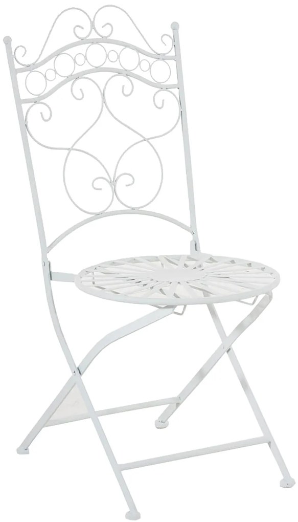 Súprava kovových stoličiek a stola Indra (SET 2+1) - Biela