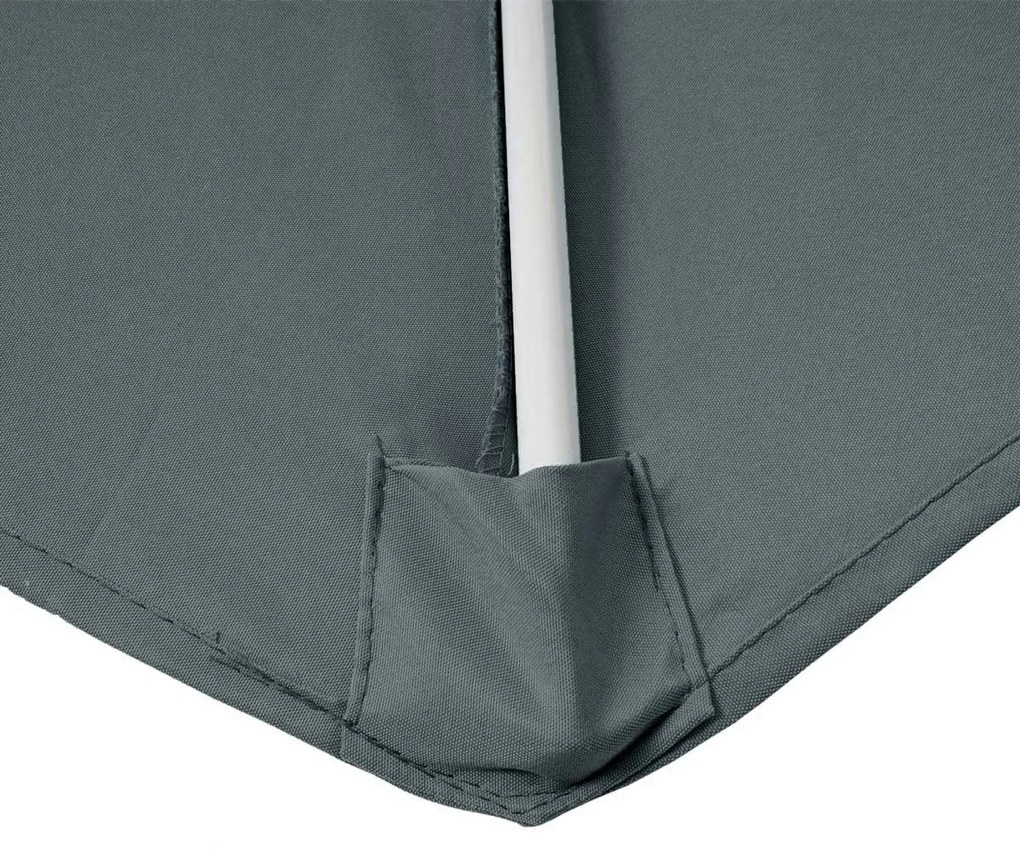 Slnečník polkruh Parla - polyester/hliník - 300cm antracit so stojanom