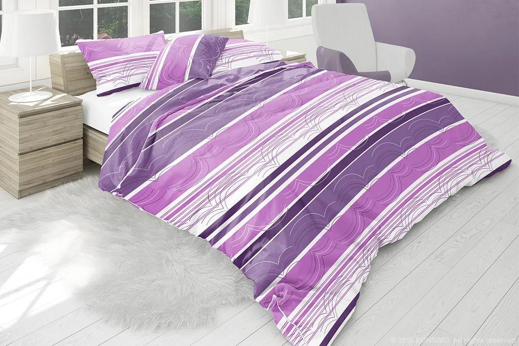 Bavlnené obliečky DANAUS 160x200 cm fialové