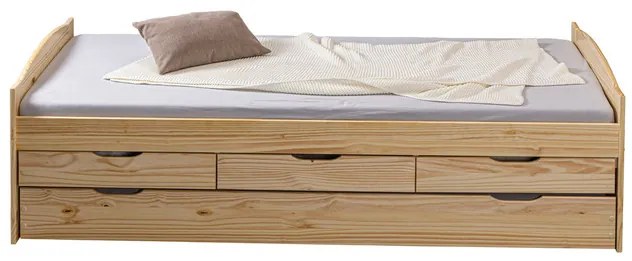 Inter Link Funkčná posteľ s 3 zásuvkami (Marinella – prírodná) (100161881)