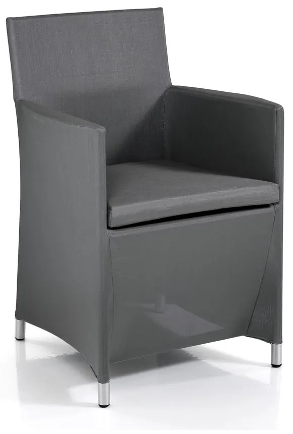 Sivá kovová záhradná stolička Bali - Tomasucci