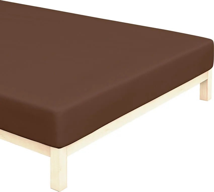 Jersey prestieradlo tmavohnedé Veľkosť: 140x200 cm