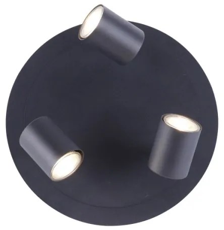 Leuchten Direkt 11943-13 - LED Bodové svietidlo TARIK 3xGU10/5W/230V antracit