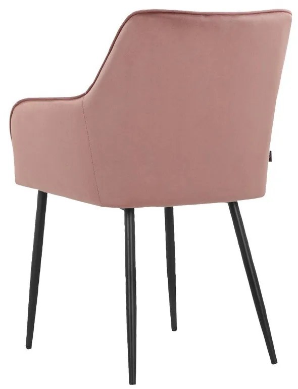 Svetloružové čalúnené jedálenské kreslá v súprave 2 ks Elvira – Støraa