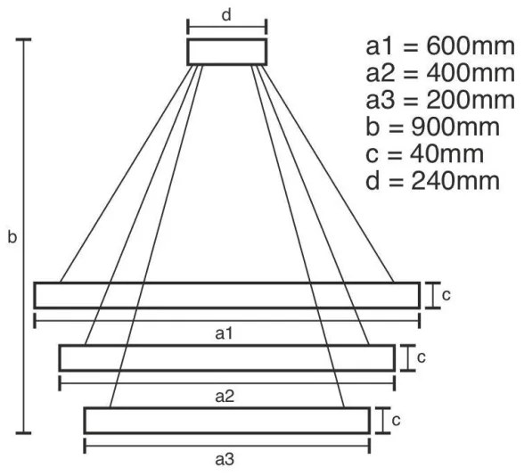 LED Stmievateľný luster na lanku LED/85W/230V 3000-6500K + diaľkové ovládanie