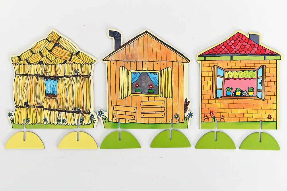 MARIONETINO – Bábkové divadlo: O troch prasiatkach a o kozliatkach (15 bábok, 2 rozprávky)