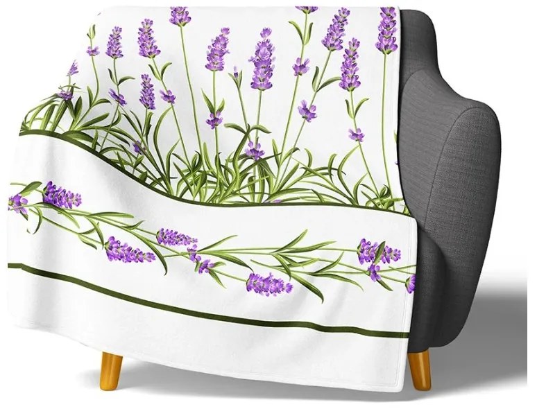 Mikroplyšová deka Levandulová Záhrada 150x200 cm