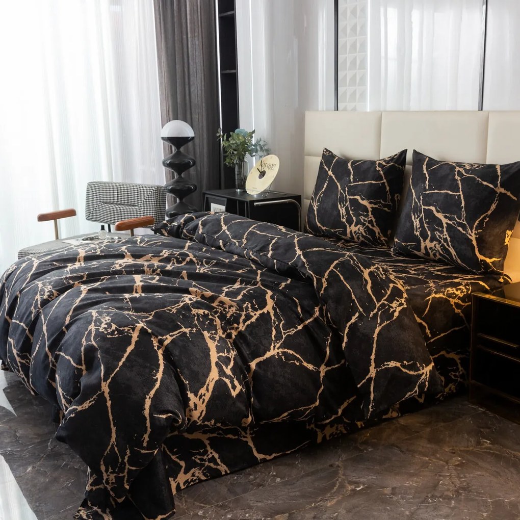 Obliečky z mikrovlákna OBSIDIAN čierne Rozmer obliečky: 70 x 80 cm | 140 x 200 cm