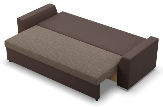 Trojmiestna rozkladacia sedačka LUGO cappuccino / hnedá