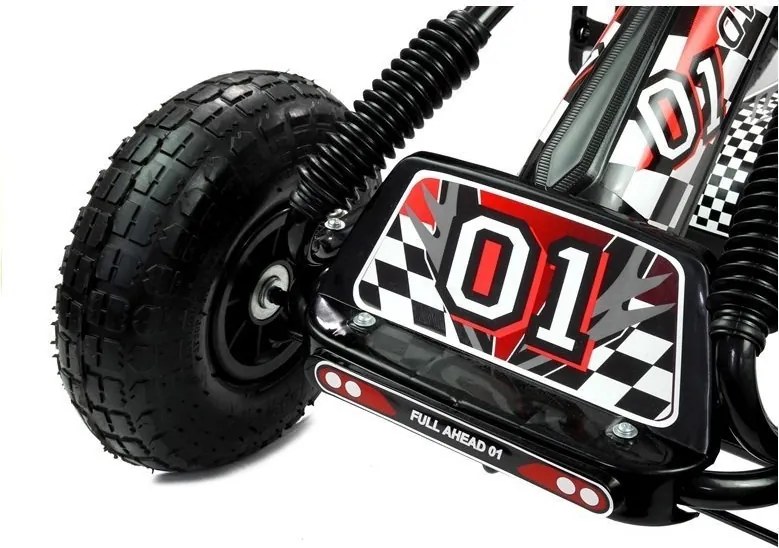 LEAN CARS Motokára Black A-15 Nafukovacie kolesá