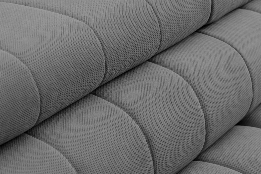 Rohová sedačka Nardo Maxi s funkciou spania ľavá - sivý plyš Pretty 17