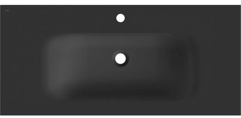 Mexen Vela, umývadlo na zapustenie 101 x 46,5 cm, čierna matná, 25231071