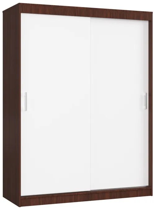 Šatníková skriňa s posuvnými dverami 150 cm CLP mono wenge / biela