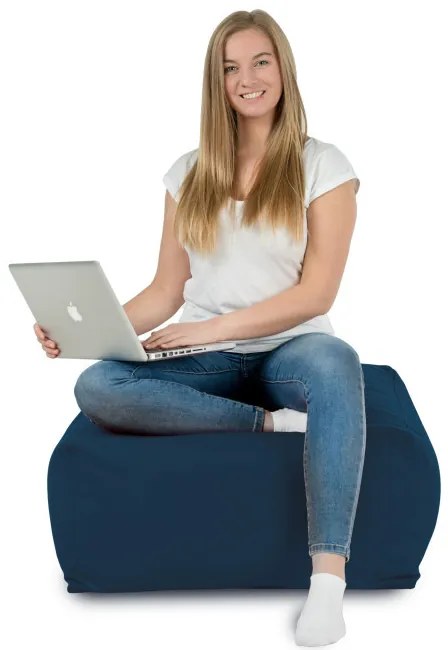 Plyšová taburetka kocka granátová