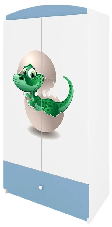 Detská skriňa Babydreams 90 cm dinosaurus modrá