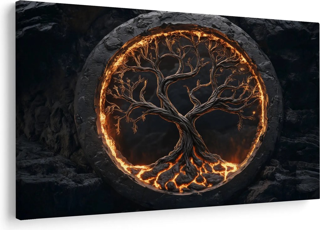Obraz – Strom života v láve I. (90x60 cm)