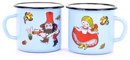 Belis Smaltovaný hrnček Večerníček, 8 cm, 0,35 l