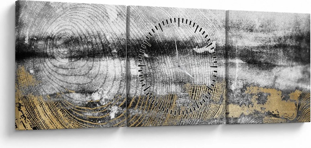 Obraz - Abstrakcia (s hodinami) (90x30 cm)