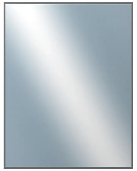 DANTIK - Zrkadlo v rámu, rozmer s rámom 70x90 cm z lišty Hliník platina (7003019)