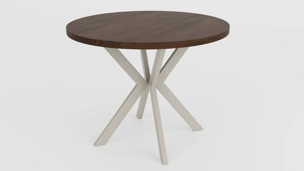 Okrúhly rozkladací jedálensky stôl MARION 100 - 176 cm dub sonoma Farba nôh: Čierna