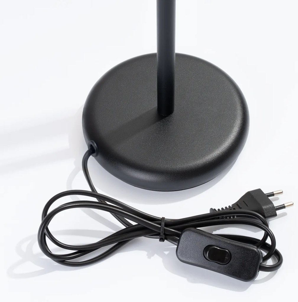 Stolná lampa Pastelo, 1x čierne kovové tienidlo