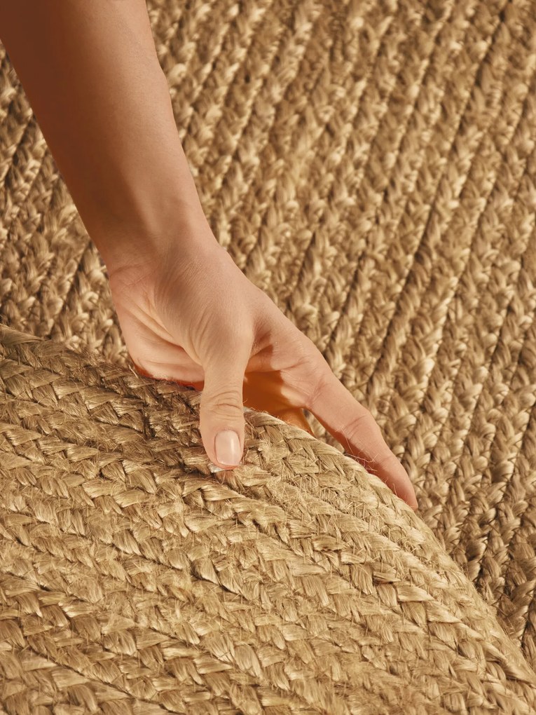 Hanse Home, Kusový koberec Jute Braided 106005 Gold ovál, 160x230 ovál, béžová, chodba / predsieň