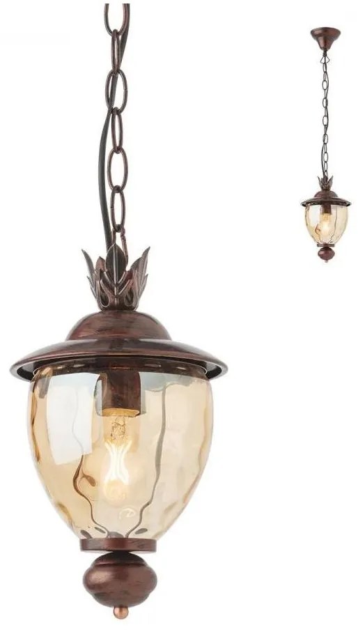 Redo 9632 - Vonkajší luster na reťazi MATERA 1xE27/42W/230V IP33