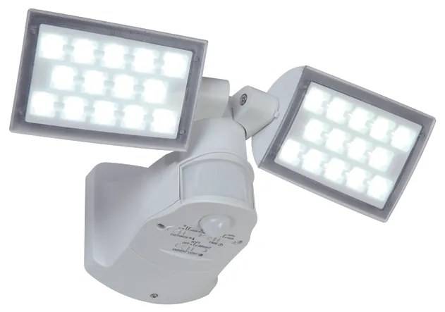 LUTEC Vonkajšie LED nástenné osvetlenie so snímačom PERI, 32W, denná biela, IP54, biele