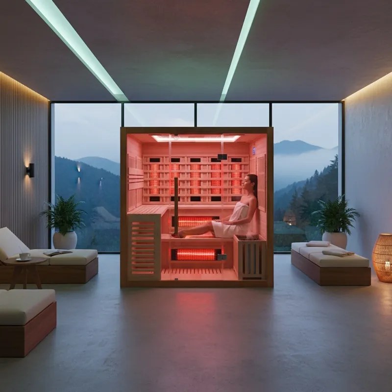 BPS-koupelny Kombinovaná sauna 2v1 HYD-7586 - Infrasauna + fínska sauna 180x160, 4-5 osôb