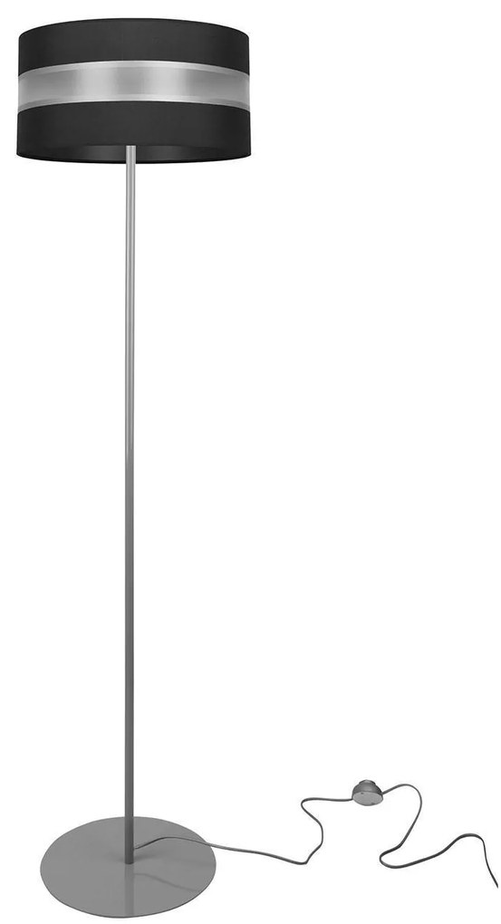Stojacia lampa Elegance, 1x textilné tienidlo (výber z 5 farieb), (výber z 3 farieb konštrukcie), (fi 40cm)