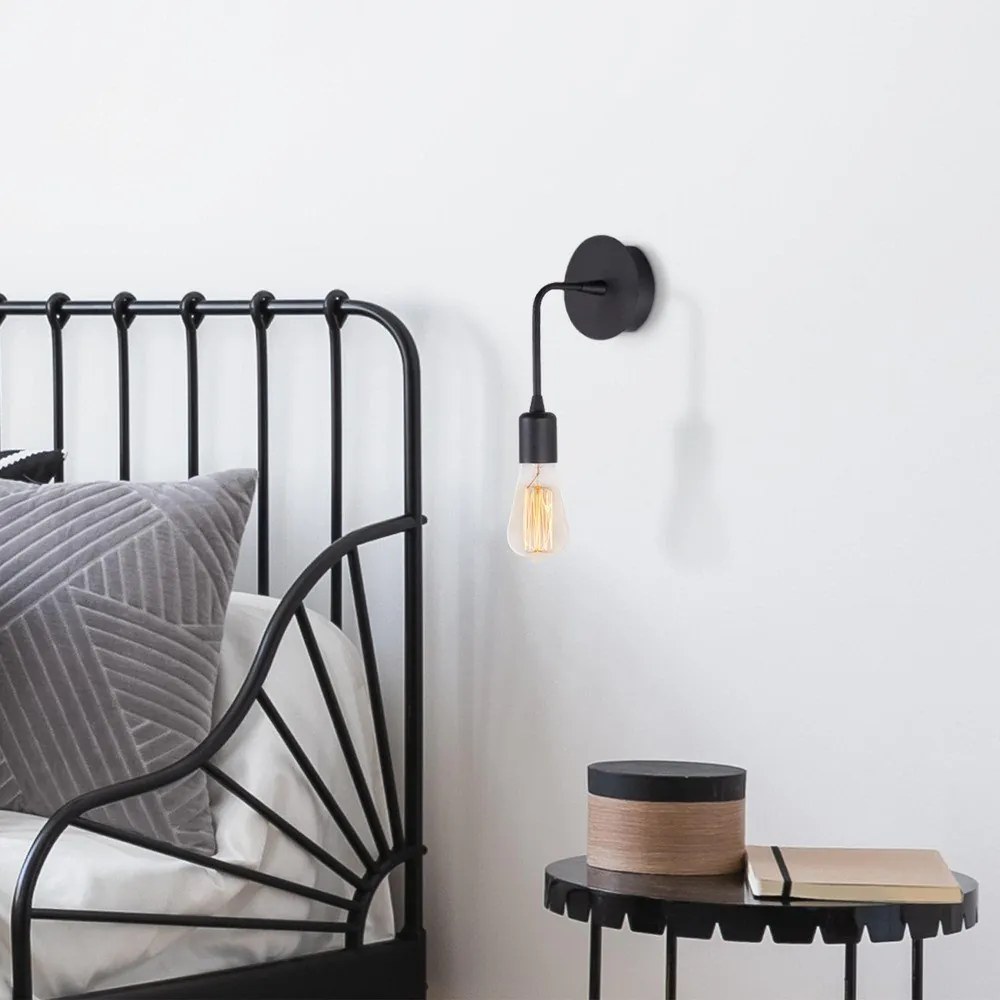 Matne čierne nástenné svietidlo Dartini – Opviq lights