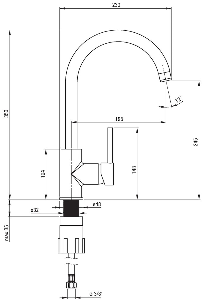 Deante Zorba, granitový drez 760x440x160 mm Z/O, 3,5" + priestorovo úsporný sifón, 1-komorový + Milin batéria, antracitová metalíza, ZQZVT113