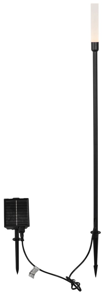 Vonkajšia stojaca lampa čierna vrátane nabíjateľného LED a solárneho - Barry