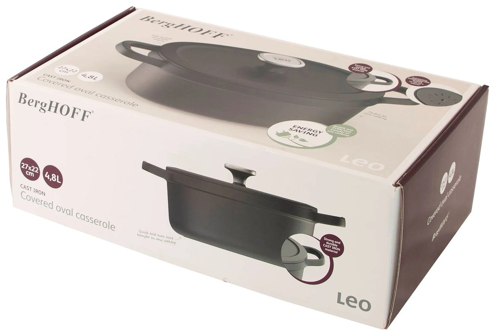 BergHOFF oválny liatinový pekáč s pokrievkou
