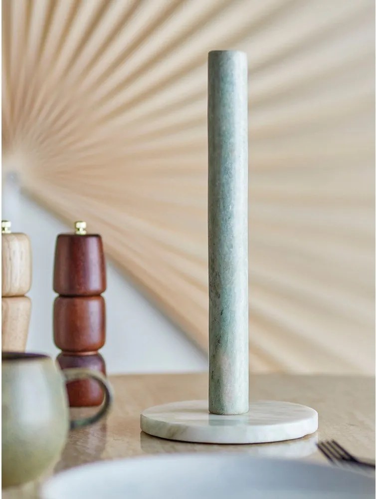 Svetlozelený mramorový stojan na papierové utierky ø 15 cm Emy – Bloomingville